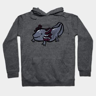 Cute black axolotl illustration Hoodie